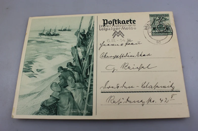 Postkarte „gereist“ 1938 Kriegsmarine