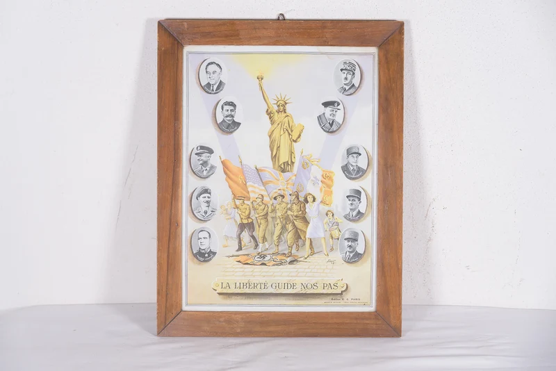 Vintage-Druck aus dem Zweiten Weltkrieg, gedruckt von den Alliierten