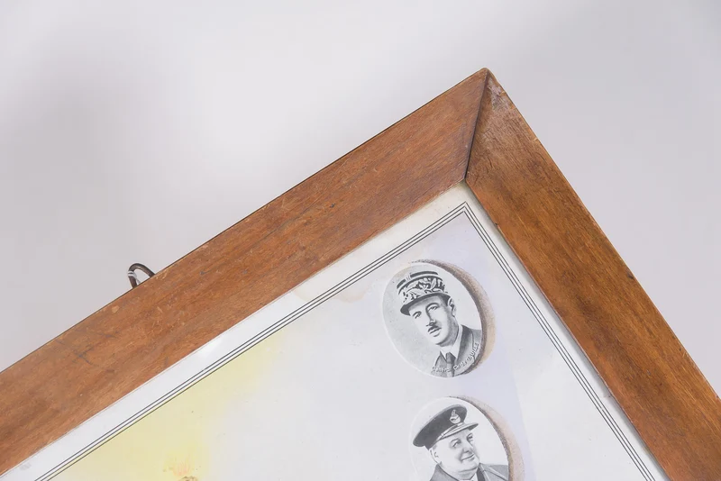 Vintage-Druck aus dem Zweiten Weltkrieg, gedruckt von den Alliierten