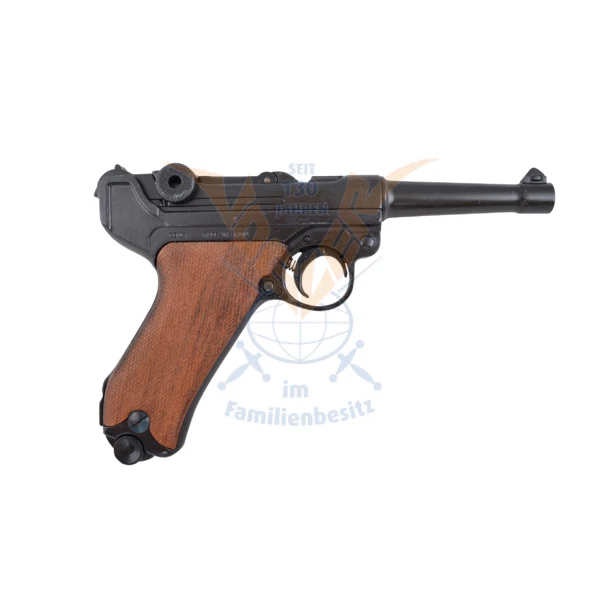Luger-Pistole PO8 Parabellum 1898, Holzgriff, Deko