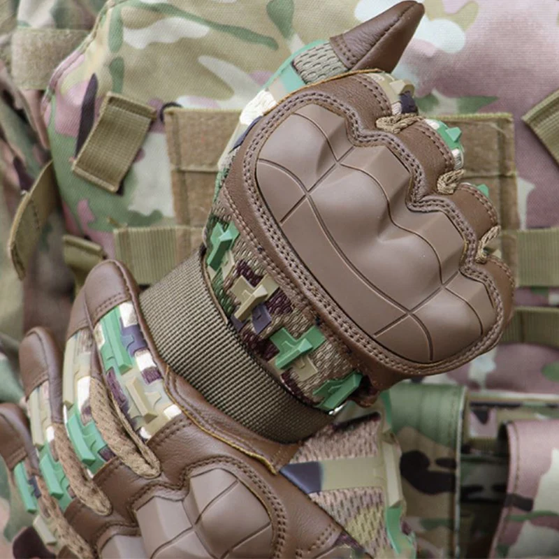 Tactical Full Finger Airsoft Gloves Softair Bushcraft Handschuhe Multicam