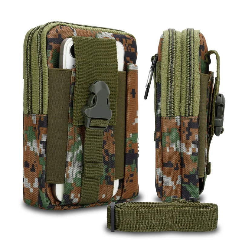 Cadorabo Taktische Handytasche -Molle-EDC-Tasche kompatibel mit MEIZU 16Xs mit Schultergurt -Handyhalter, Militär Gürteltasche, Hüfttasche