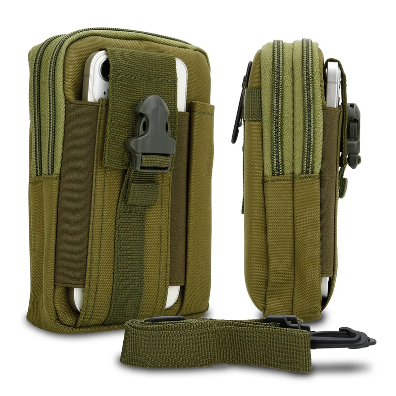 Cadorabo Taktische Handytasche -Molle-EDC-Tasche kompatibel mit LG X STYLE mit Schultergurt -Handyhalter, Militär Gürteltasche, Hüfttasche