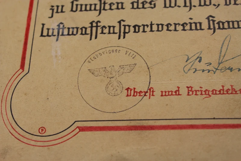 Urkunde „Tag der Wehrmacht“ 1942