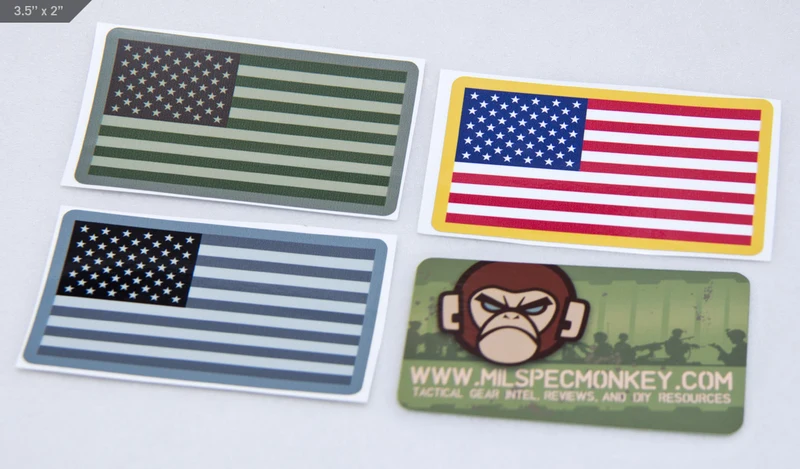 Mil-Spec Monkey US Flag REV Decal Sticker