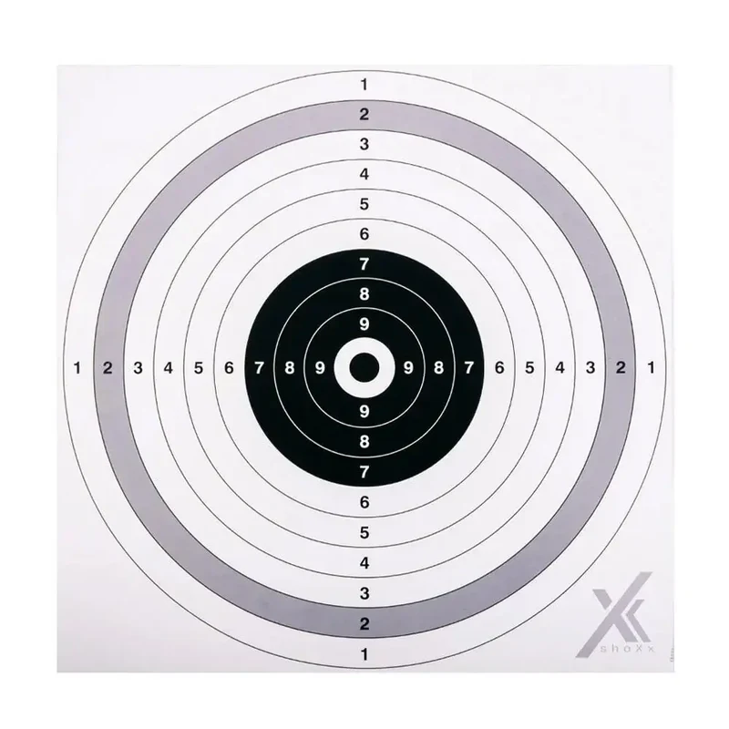 shoXx Zielscheiben 51 x 51 cm 10er Spiegel 250g/m² Karton