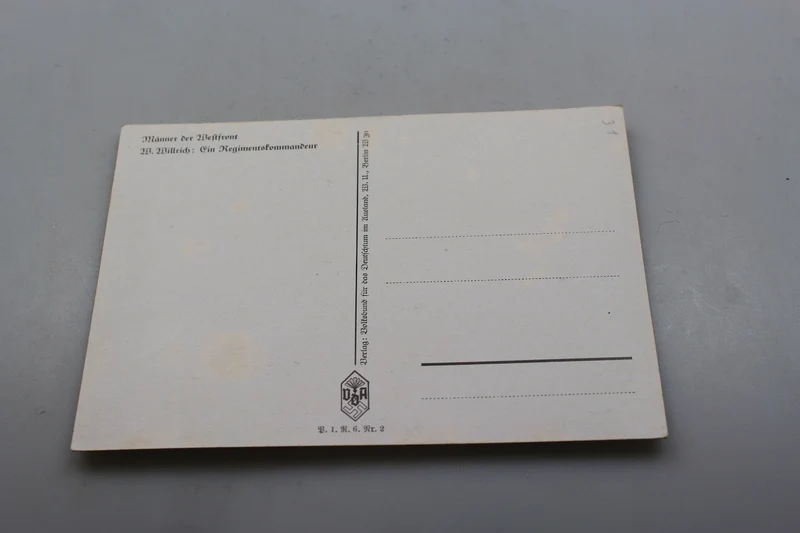 Willrich-Postkarte - „Manner der Westfront“