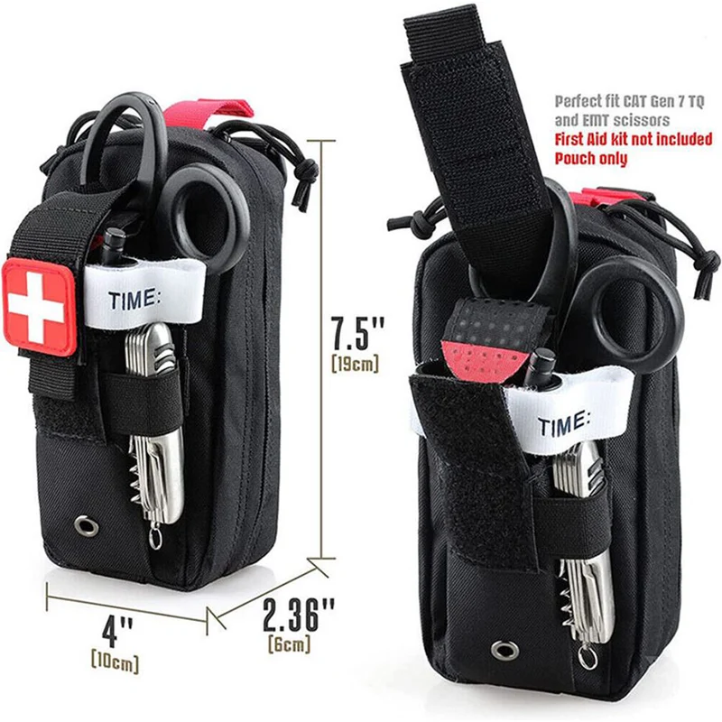 Kompakte MOLLE Erste-Hilfe-Tasche – Taktisches IFAK mit Tourniquet-Fach