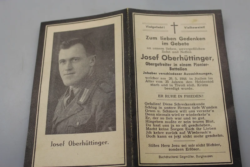Stereobilder Ob.Gef. Btg.. Pioniere fielen am 26.5.44 in Tivoli