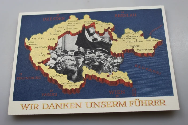 Gedenkpostkarte zur Annexion des Sudetenlandes