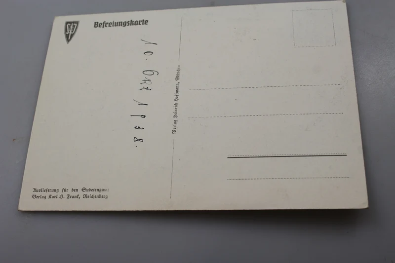 Gedenkpostkarte zur Annexion des Sudetenlandes