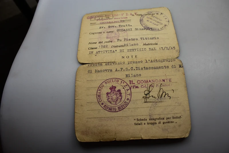 Vorläufige RA-Anerkennungskarte unmittelbar nach dem Krieg