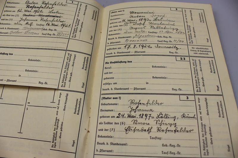 Ahnenpass, persönliches Herkunftsheft - III. Reich