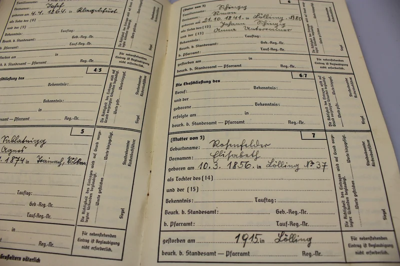 Ahnenpass, persönliches Herkunftsheft - III. Reich