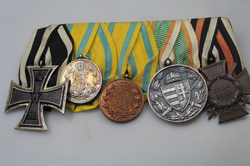 Spange mit 5 WW1-Auszeichnungen