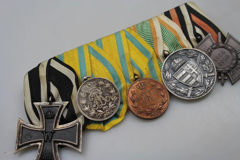 Spange mit 5 WW1-Auszeichnungen