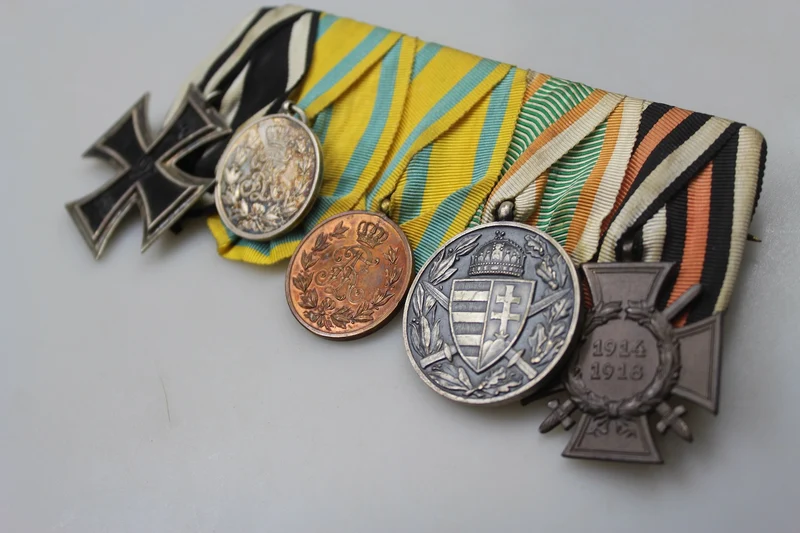 Spange mit 5 WW1-Auszeichnungen