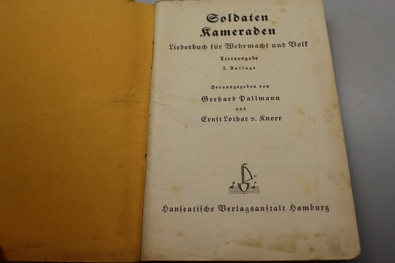 „Soldaten Kameraden“ Liederbuch für Wehrmacht und Volk 1938/39