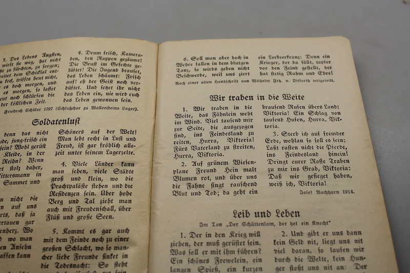 „Soldaten Kameraden“ Liederbuch für Wehrmacht und Volk 1938/39