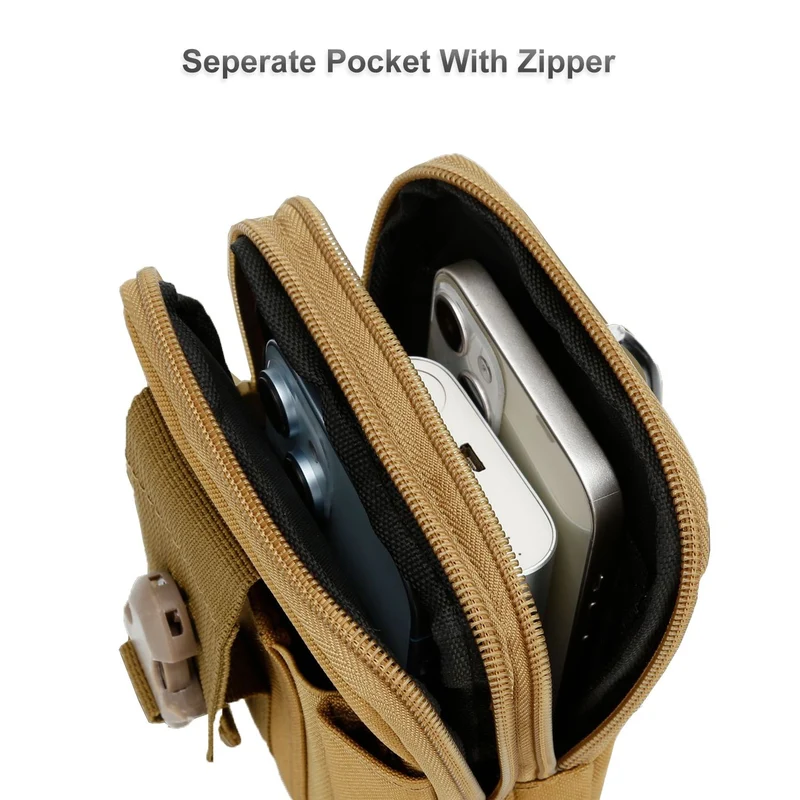 Cadorabo Taktische Handytasche -Molle-EDC-Tasche kompatibel mit Huawei NOVA PLUS mit Schultergurt -Handyhalter, Militär Gürteltasche, Hüfttasche