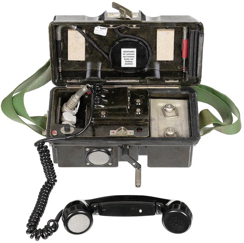 NVA Feldtelefon, neuw., mit Zubehör, im Koffer