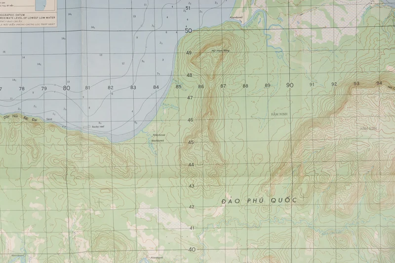 US-Armee Vietnam - Topografische Karte der USA von Xom Ong Thay
