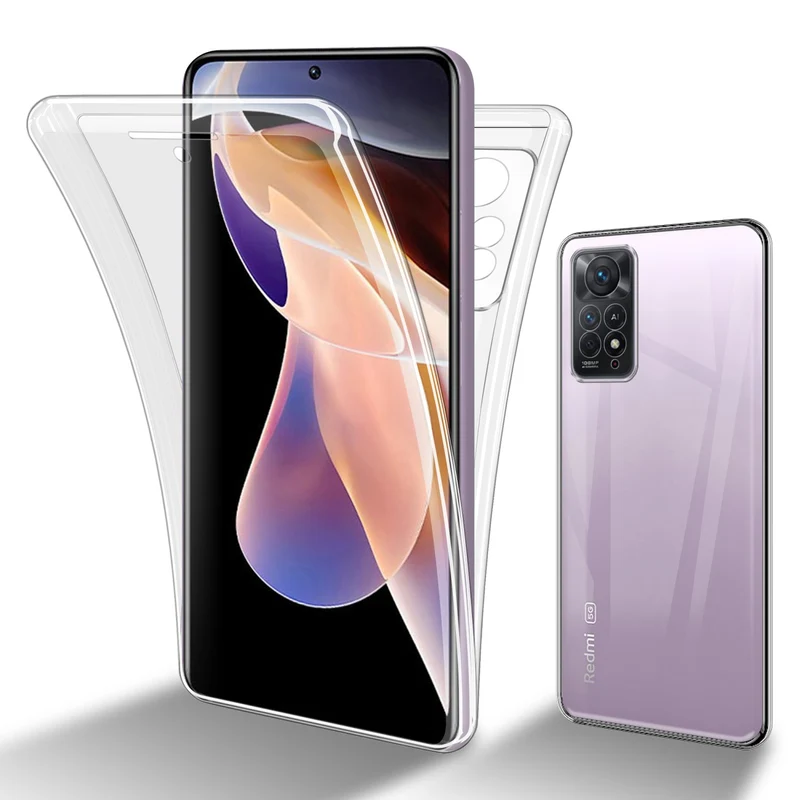 Cadorabo Hülle kompatibel mit Xiaomi RedMi NOTE 11 PRO 4G / 5G 360? Full Body Schutzhülle - Front- und Rückenschutz, Rundumschutz mit Displayschutz