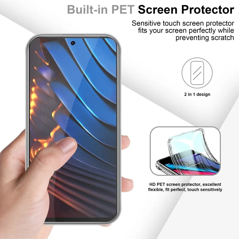 Cadorabo Hülle kompatibel mit Xiaomi POCO X3 GT 360? Full Body Schutzhülle - Front- und Rückenschutz, Rundumschutz mit Displayschutz