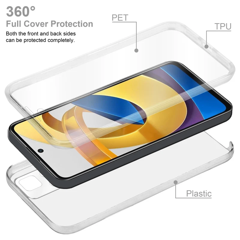 Cadorabo Hülle kompatibel mit Xiaomi POCO M4 PRO 5G 360? Full Body Schutzhülle - Front- und Rückenschutz, Rundumschutz mit Displayschutz