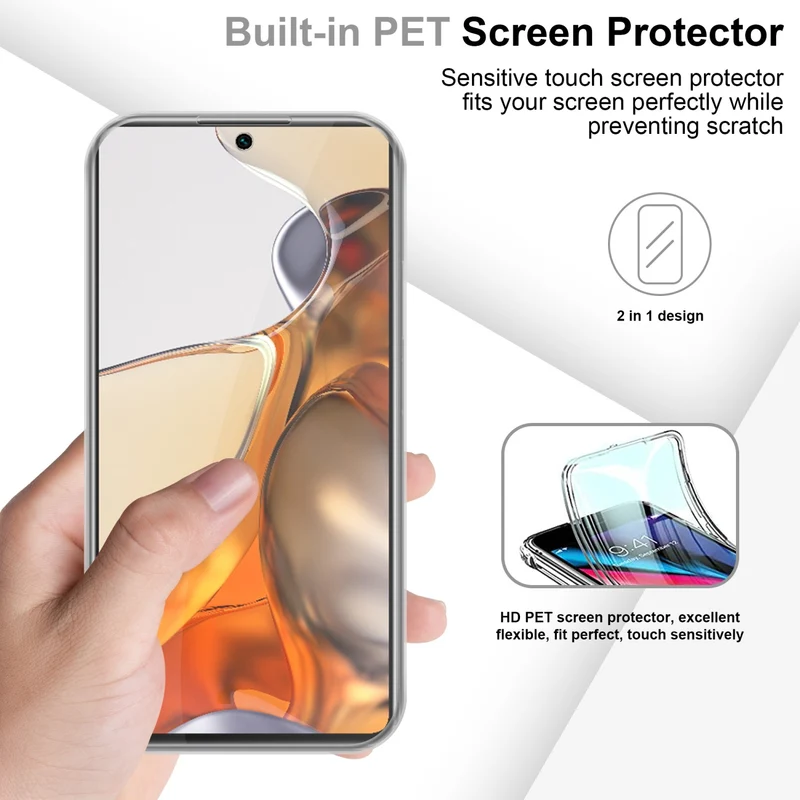 Cadorabo Hülle kompatibel mit Xiaomi 11T / 11T PRO 360? Full Body Schutzhülle - Front- und Rückenschutz, Rundumschutz mit Displayschutz