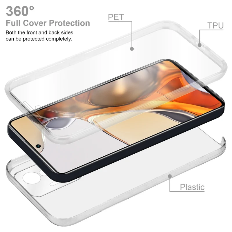 Cadorabo Hülle kompatibel mit Xiaomi 11T / 11T PRO 360? Full Body Schutzhülle - Front- und Rückenschutz, Rundumschutz mit Displayschutz