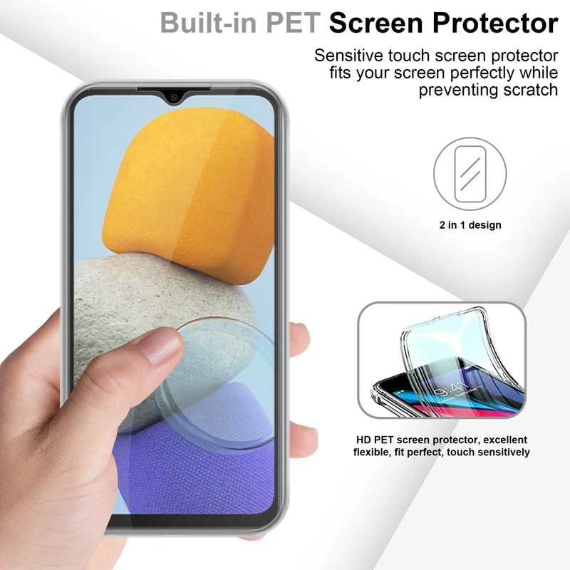 Cadorabo Hülle kompatibel mit Samsung Galaxy M23 5G 360? Full Body Schutzhülle - Front- und Rückenschutz, Rundumschutz mit Displayschutz