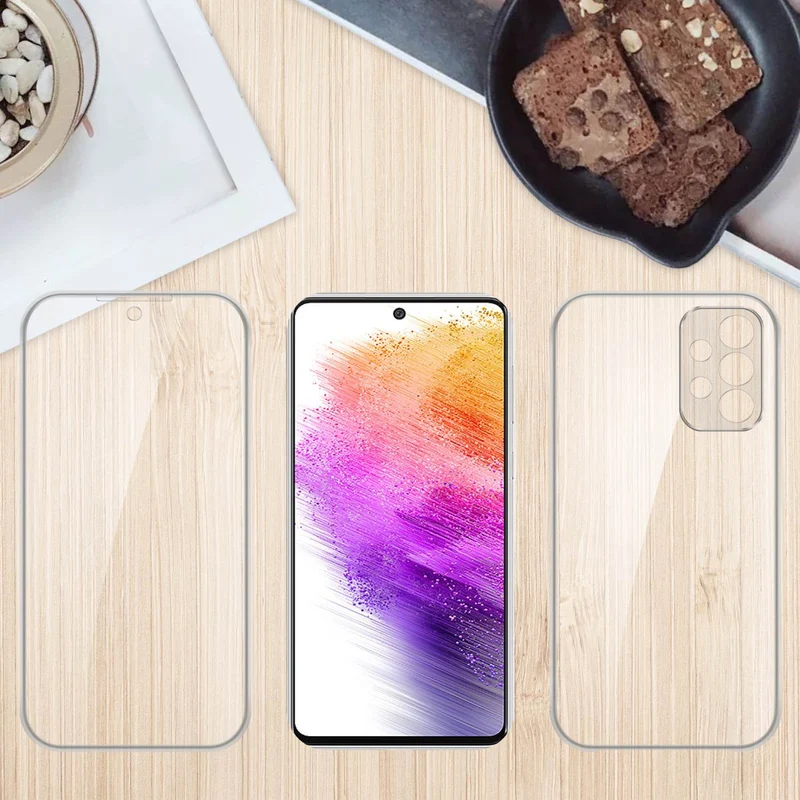 Cadorabo Hülle kompatibel mit Samsung Galaxy A73 5G 360? Full Body Schutzhülle - Front- und Rückenschutz, Rundumschutz mit Displayschutz