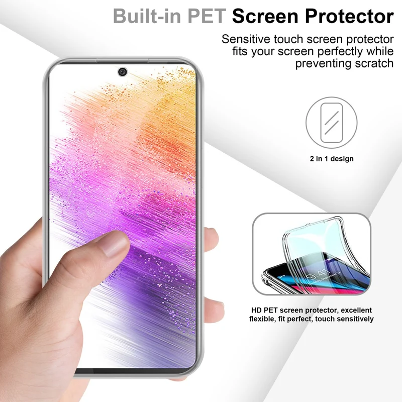 Cadorabo Hülle kompatibel mit Samsung Galaxy A73 5G 360? Full Body Schutzhülle - Front- und Rückenschutz, Rundumschutz mit Displayschutz