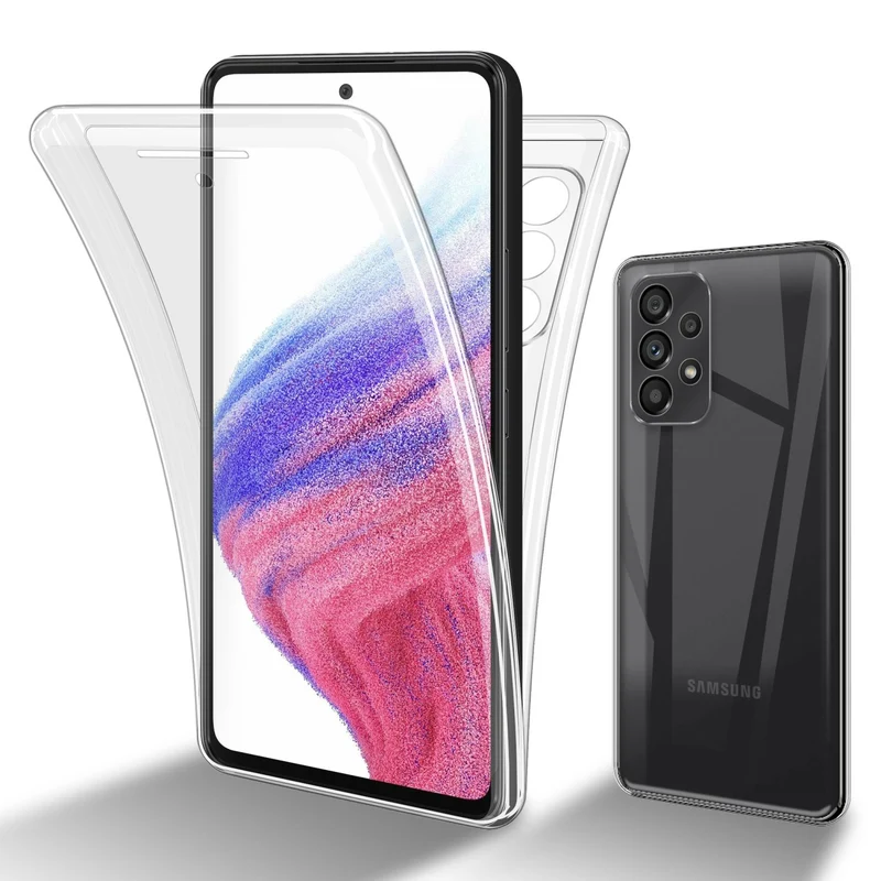 Cadorabo Hülle kompatibel mit Samsung Galaxy A53 5G 360? Full Body Schutzhülle - Front- und Rückenschutz, Rundumschutz mit Displayschutz
