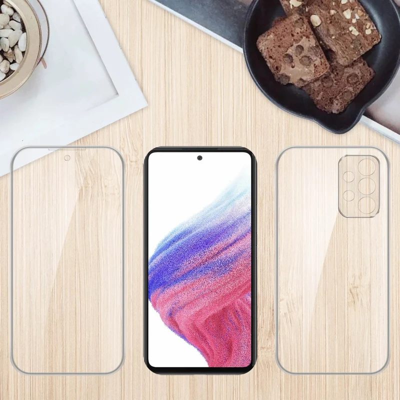Cadorabo Hülle kompatibel mit Samsung Galaxy A53 5G 360? Full Body Schutzhülle - Front- und Rückenschutz, Rundumschutz mit Displayschutz