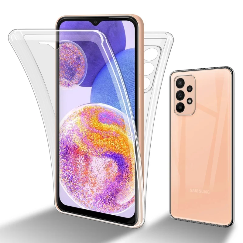 Cadorabo Hülle kompatibel mit Samsung Galaxy A23 4G 360? Full Body Schutzhülle - Front- und Rückenschutz, Rundumschutz mit Displayschutz