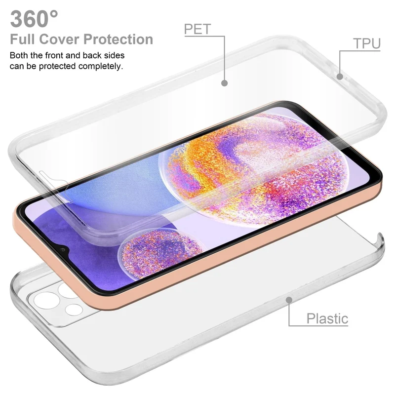 Cadorabo Hülle kompatibel mit Samsung Galaxy A23 4G 360? Full Body Schutzhülle - Front- und Rückenschutz, Rundumschutz mit Displayschutz