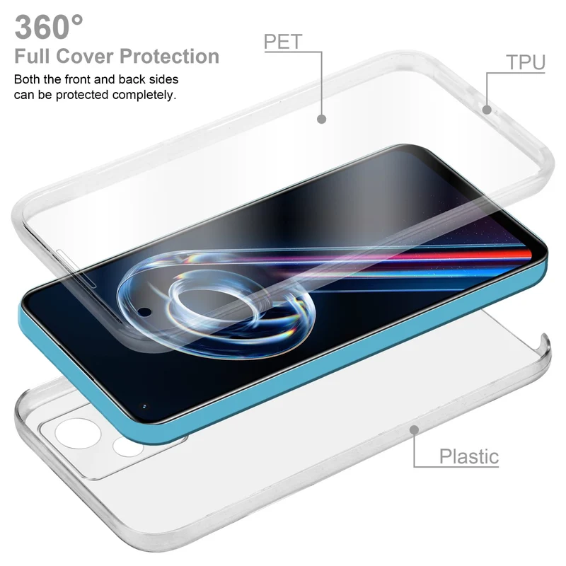 Cadorabo Hülle kompatibel mit Realme 9 PRO / V25 / Q5 360? Full Body Schutzhülle - Front- und Rückenschutz, Rundumschutz mit Displayschutz