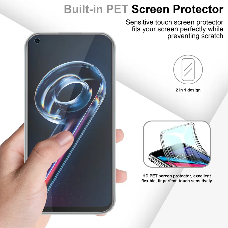 Cadorabo Hülle kompatibel mit Realme 9 PRO / V25 / Q5 360? Full Body Schutzhülle - Front- und Rückenschutz, Rundumschutz mit Displayschutz