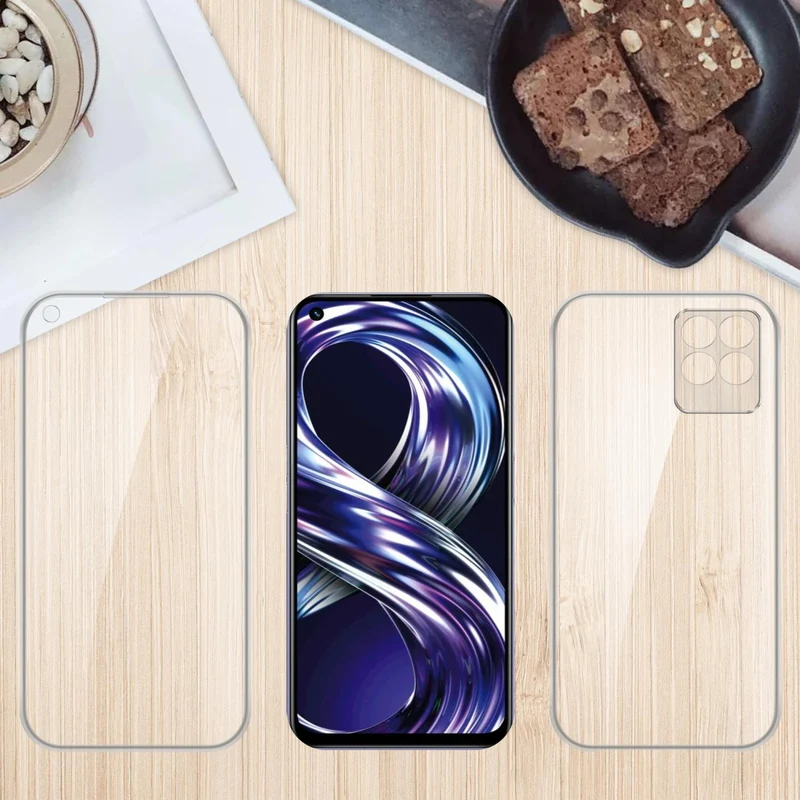 Cadorabo Hülle kompatibel mit Realme 8i / Narzo 50 4G 360? Full Body Schutzhülle - Front- und Rückenschutz, Rundumschutz mit Displayschutz