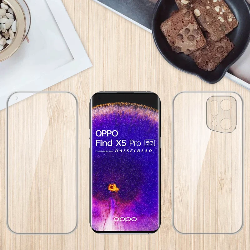 Cadorabo Hülle kompatibel mit Oppo FIND X5 PRO 360? Full Body Schutzhülle - Front- und Rückenschutz, Rundumschutz mit Displayschutz