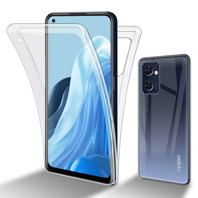 Cadorabo Hülle kompatibel mit Oppo FIND X5 LITE / Reno7 5G 360? Full Body Schutzhülle - Front- und Rückenschutz, Rundumschutz mit Displayschutz
