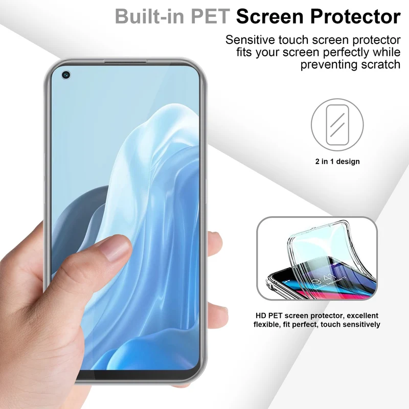 Cadorabo Hülle kompatibel mit Oppo FIND X5 LITE / Reno7 5G 360? Full Body Schutzhülle - Front- und Rückenschutz, Rundumschutz mit Displayschutz