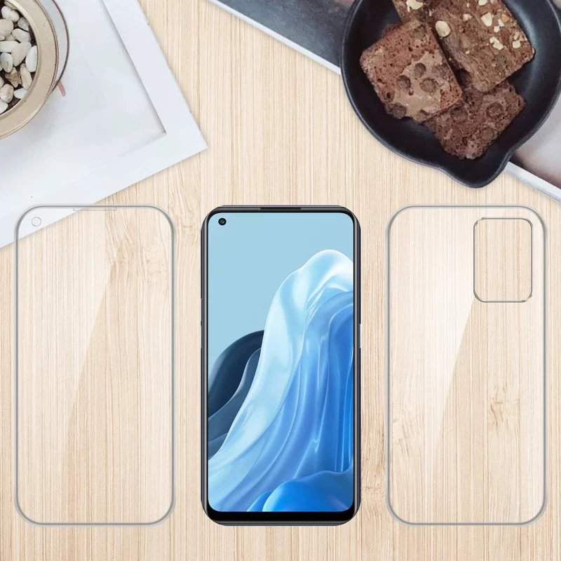 Cadorabo Hülle kompatibel mit Oppo FIND X5 LITE / Reno7 5G 360? Full Body Schutzhülle - Front- und Rückenschutz, Rundumschutz mit Displayschutz