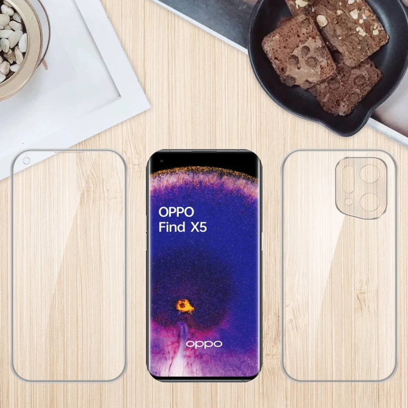 Cadorabo Hülle kompatibel mit Oppo FIND X5 360? Full Body Schutzhülle - Front- und Rückenschutz, Rundumschutz mit Displayschutz