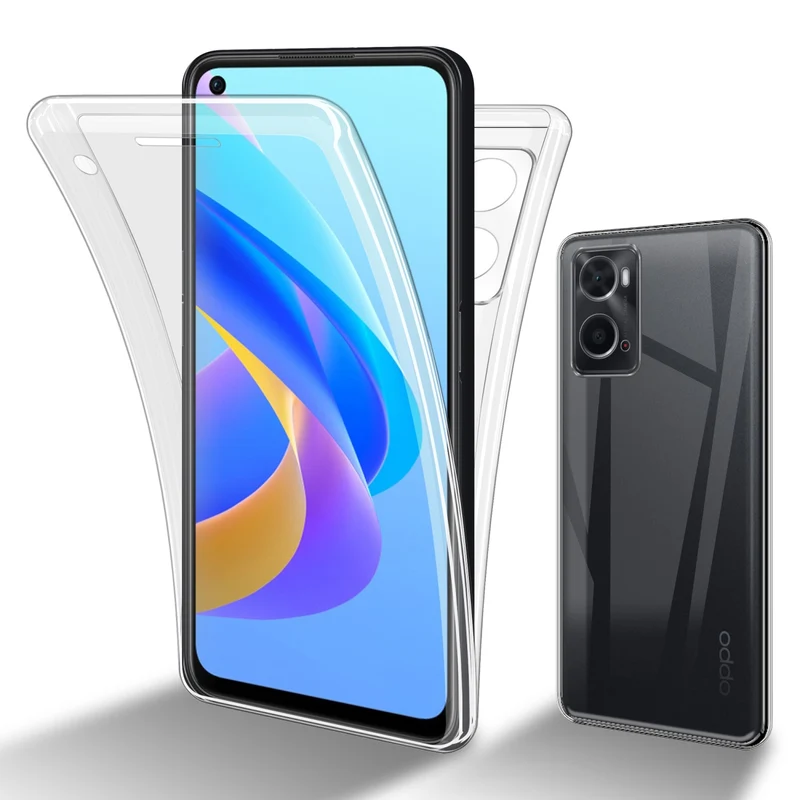 Cadorabo Hülle kompatibel mit Oppo A36 / A76 360? Full Body Schutzhülle - Front- und Rückenschutz, Rundumschutz mit Displayschutz
