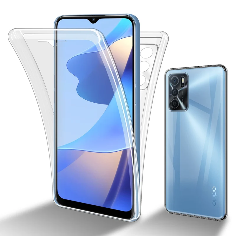 Cadorabo Hülle kompatibel mit Oppo A16s / A54s 360? Full Body Schutzhülle - Front- und Rückenschutz, Rundumschutz mit Displayschutz