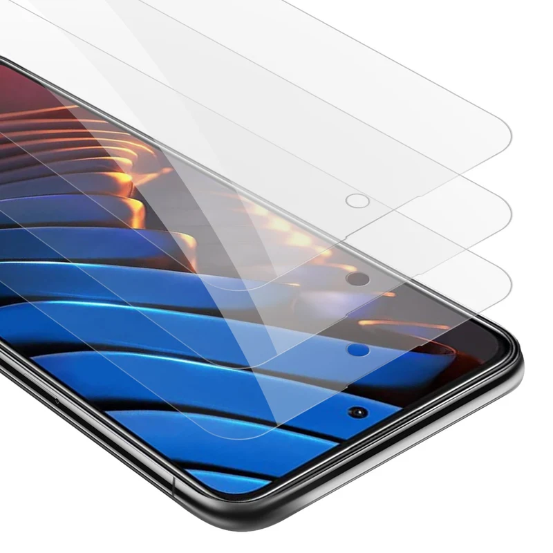 Cadorabo 3x Panzer Folie kompatibel mit Xiaomi POCO X3 GT - Schutzfolie 3er Pack Gehärtetes (Tempered) Display-Schutzglas in 9H Härte mit 3D Touch Kompatibilität