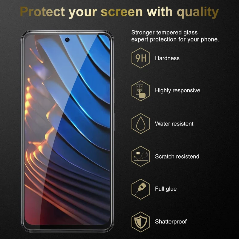 Cadorabo 3x Panzer Folie kompatibel mit Xiaomi POCO X3 GT - Schutzfolie 3er Pack Gehärtetes (Tempered) Display-Schutzglas in 9H Härte mit 3D Touch Kompatibilität